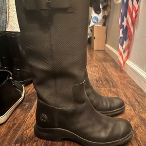 Never worn without tags, black Timberland rain boots